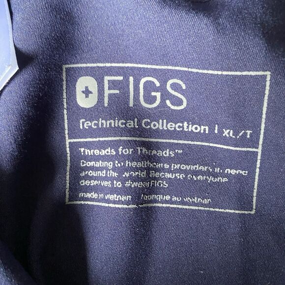 Figs Technical Collection Scrub Pants Men XLT Navy Cargo Inseam 32" Medical - Picture 4 of 10